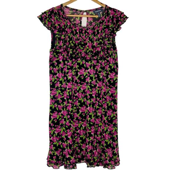 Modcloth Dresses & Skirts - ModCloth Jam Packed Prairie Dress Women Small Black Strawberry Cottagecore‎